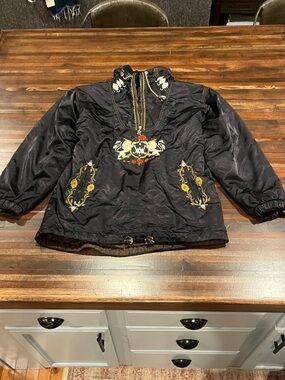 Bogner embellished anorak skill pullover jacket size 10 / Large